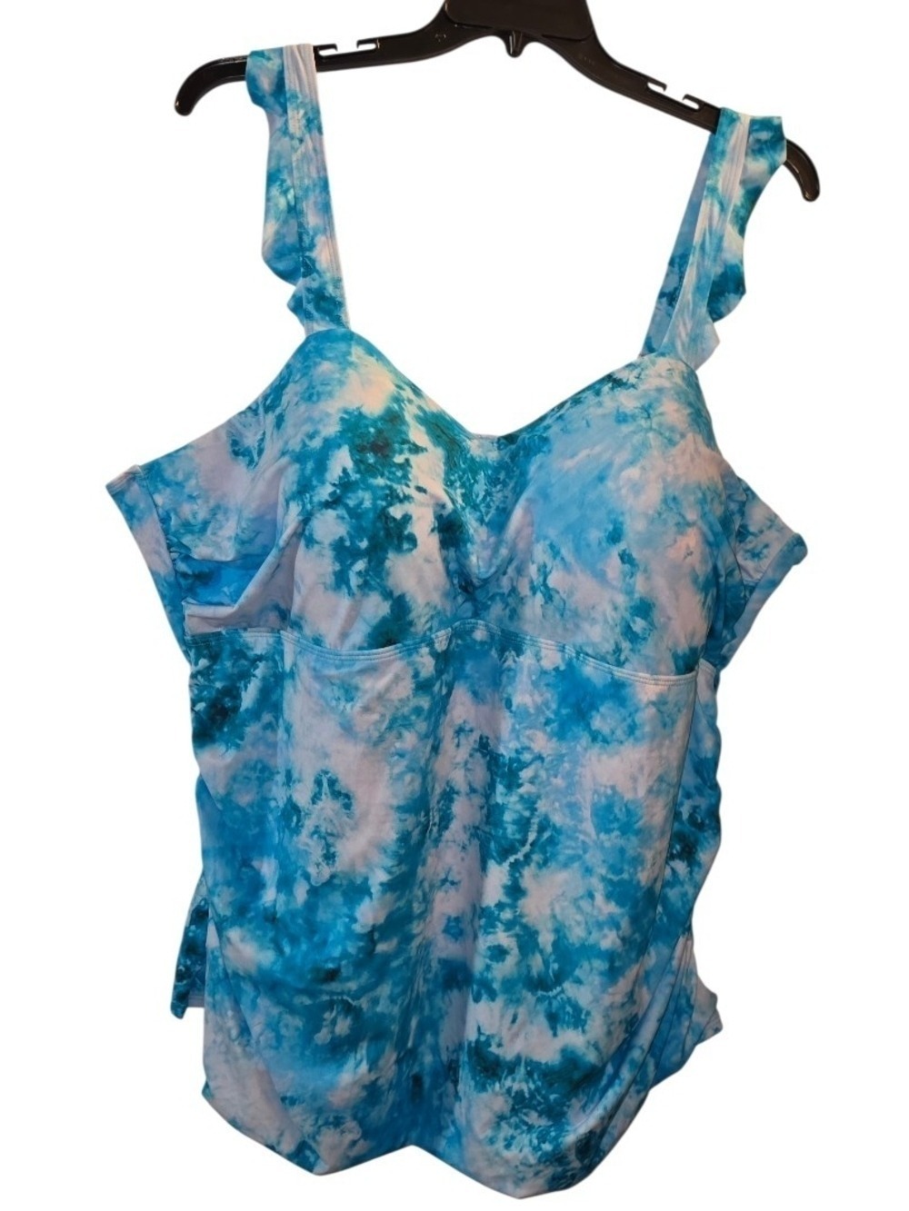 Isaac Mizrahi Live! Bridge Hampton Tie Dyed Tankini Top 30W